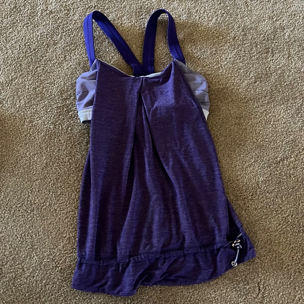 Lululemon purple sports bra with attached top size 4
